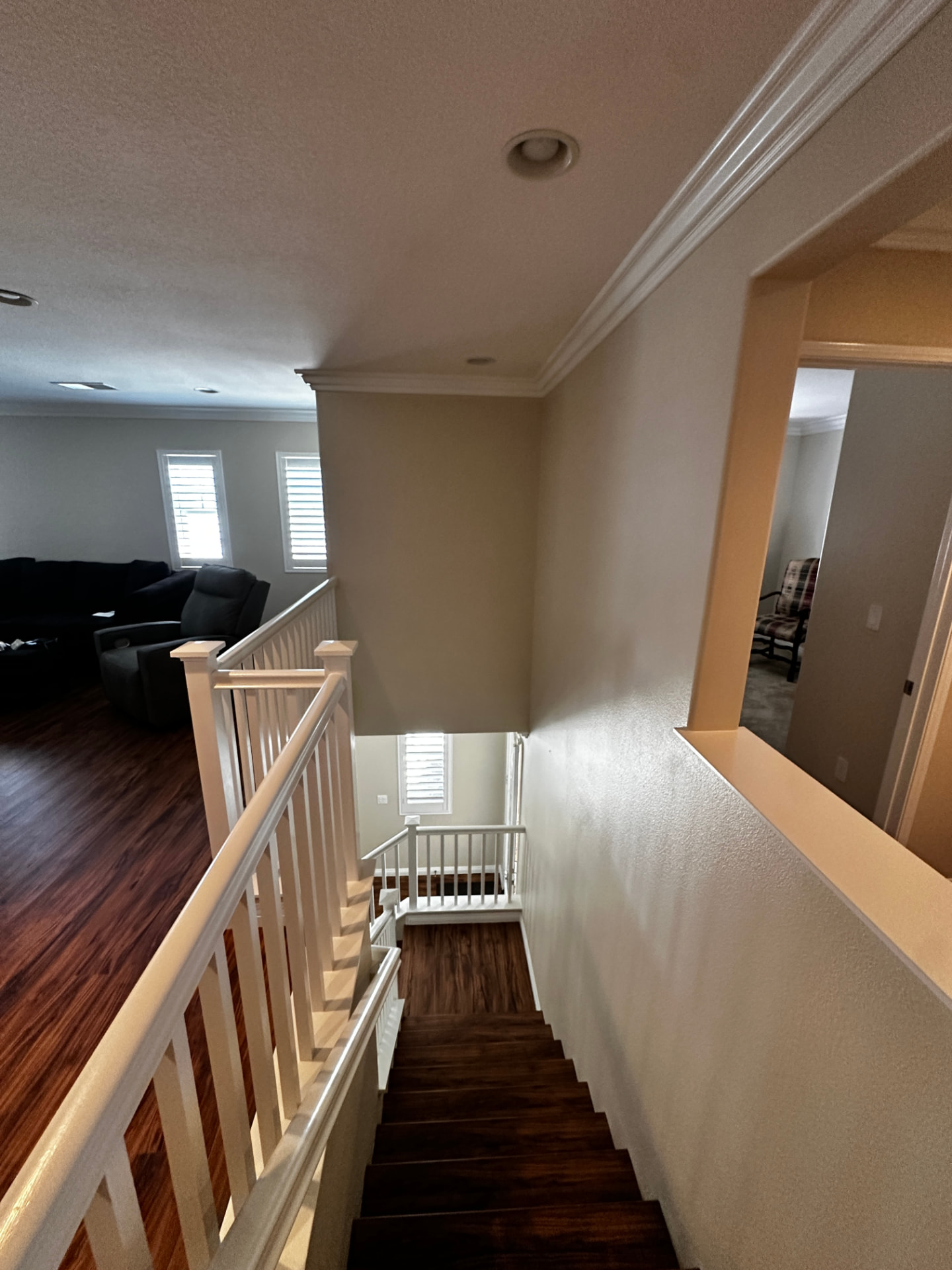 Completed staircase and upstairs hallway